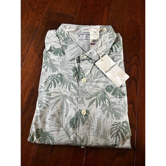 Nwt Tommmy Bahama DIGITAL PALMS CHAMBRAY long sleeve shirt sz 2XL - Picture 1 of 5